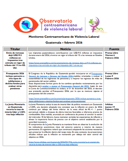 Lee más sobre el artículo Monitoreo de prensa Guatemala 2026